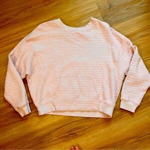 All In Motion Women’s Pink Quilted Sweatshirt with hip pocket